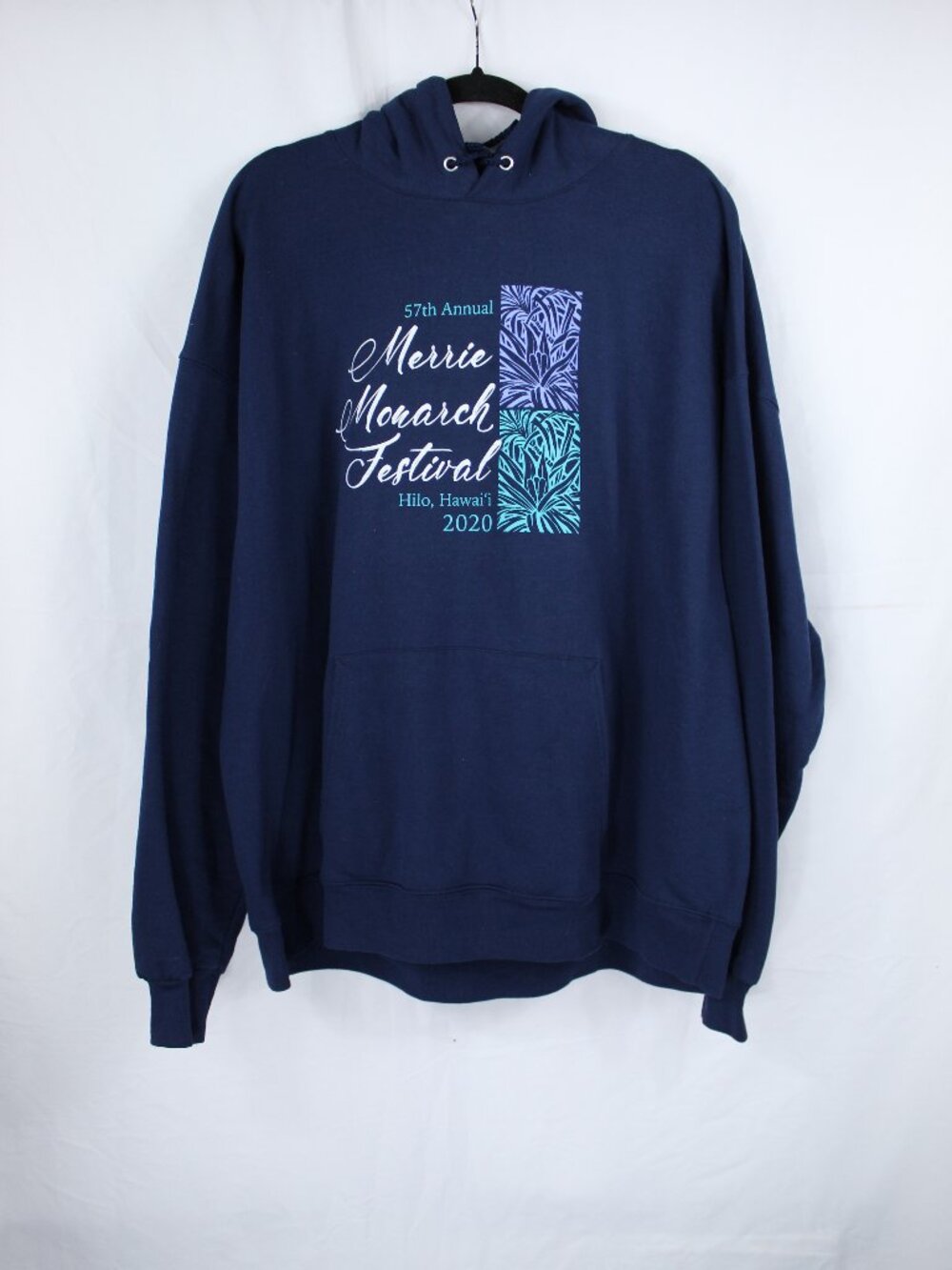 Merrie Monarch 57th Hilo, HI 2020 Hula Competition Blue Pullover Hoodie Size 2X